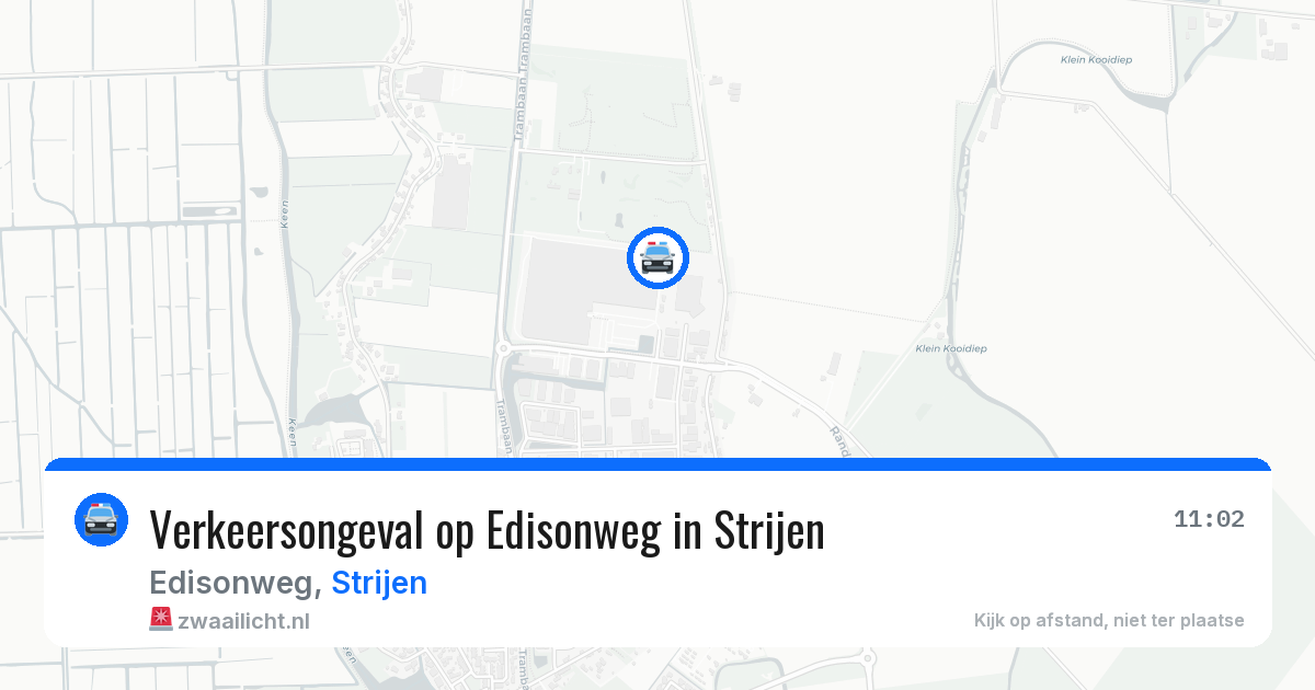 Verkeersongeval op Edisonweg in Strijen — 20 mei 2026