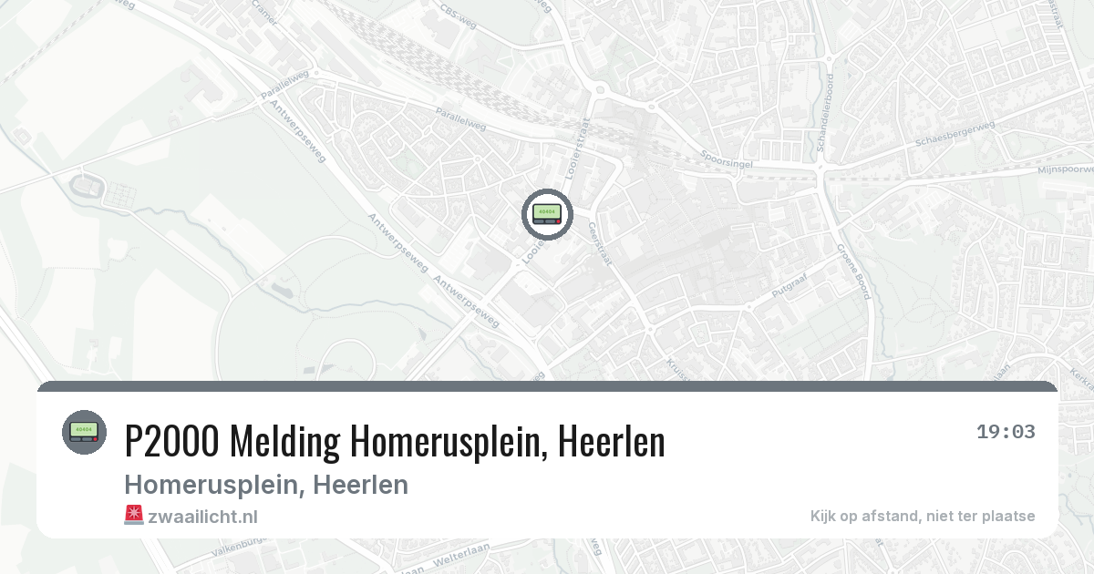 P2000 Melding Homerusplein, Heerlen — 31 mrt 2026