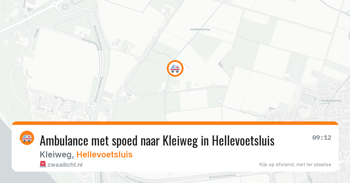 Ambulance met spoed naar Kleiweg in Hellevoetsluis — 5 aug 2026