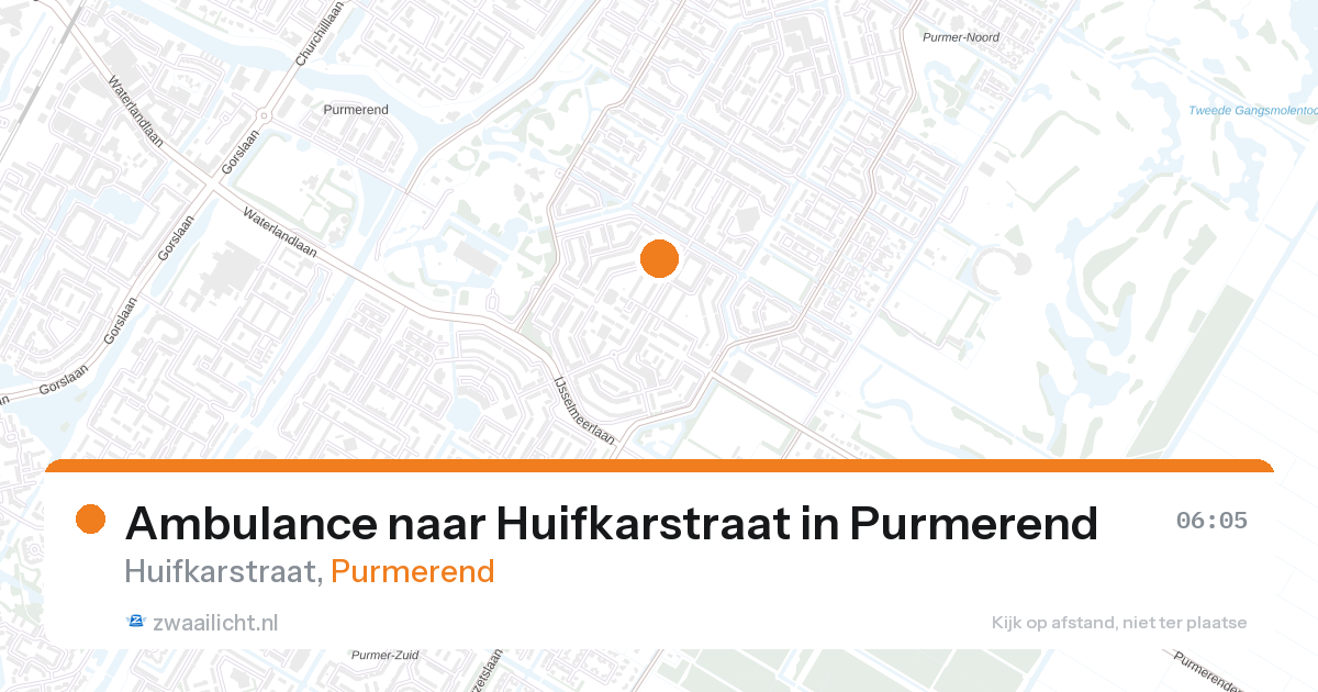 Ambulance naar Huifkarstraat in Purmerend — 19 jul 2026