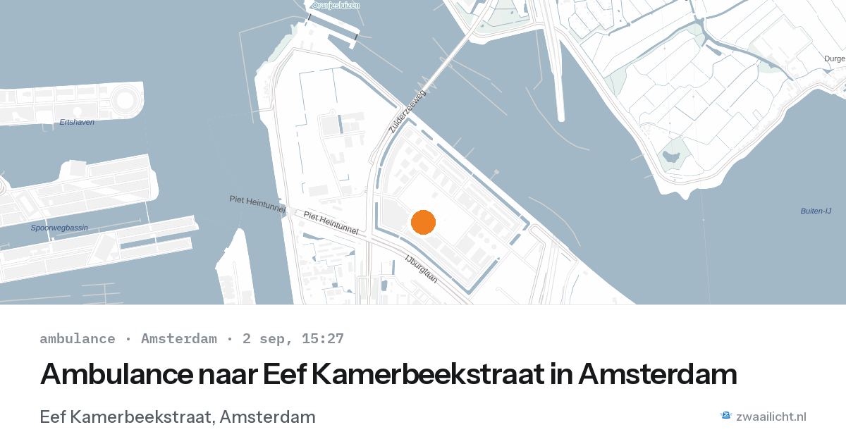 Ambulance naar Eef Kamerbeekstraat in Amsterdam — 2 sep 2026