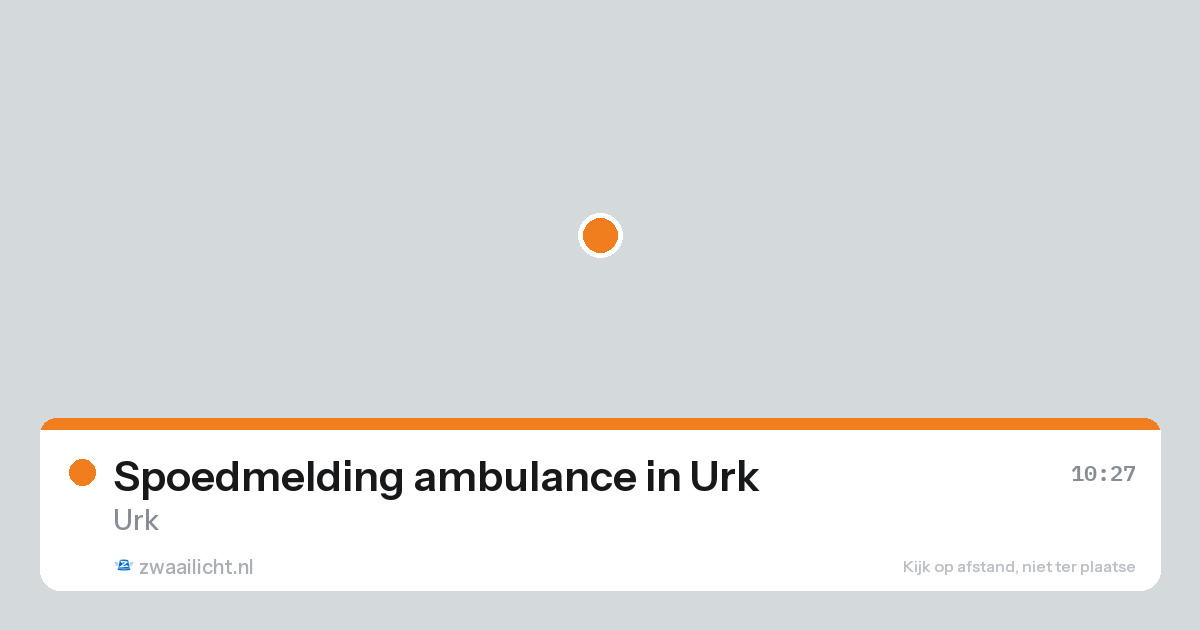 Spoedmelding ambulance in Urk — 15 aug 2026