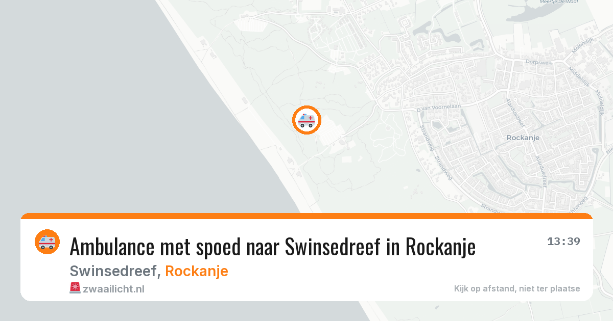 Ambulance met spoed naar Swinsedreef in Rockanje — 9 aug 2026