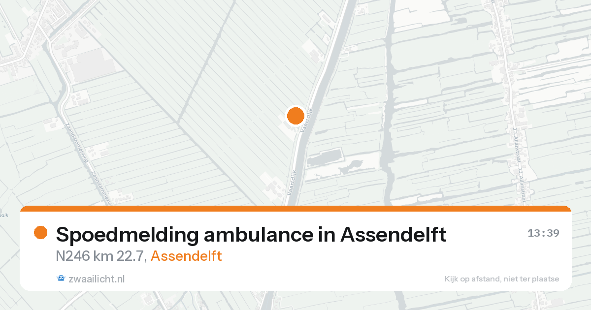 Spoedmelding ambulance in Assendelft — 17 aug 2026