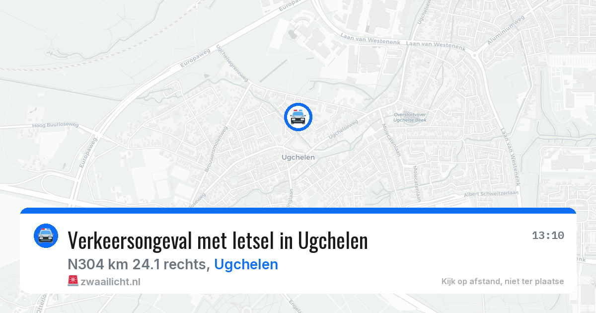 Verkeersongeval met letsel in Ugchelen — 25 mrt 2026