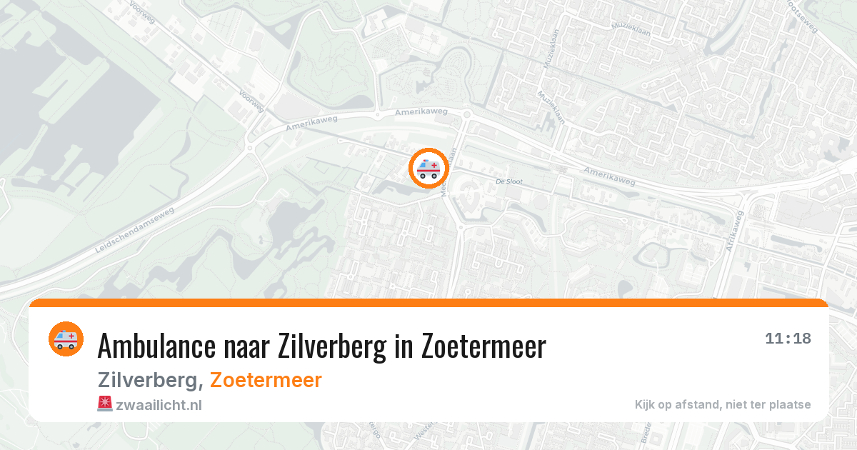 Ambulance naar Zilverberg in Zoetermeer — 18 mei 2026
