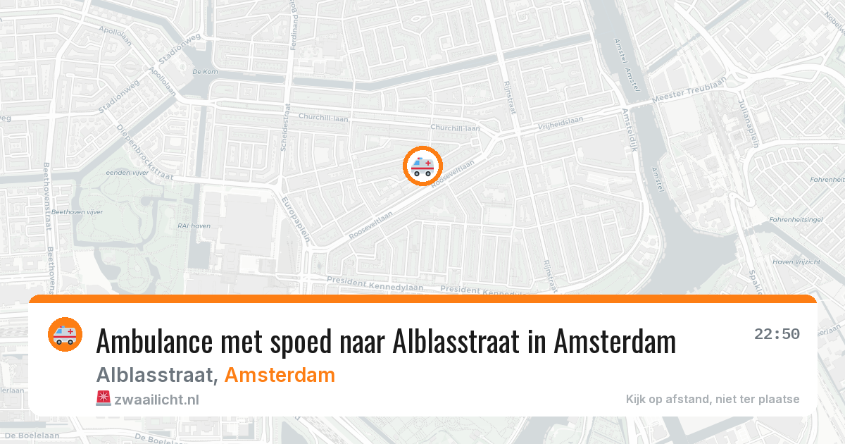 Ambulance met spoed naar Alblasstraat in Amsterdam — 17 jun 2026