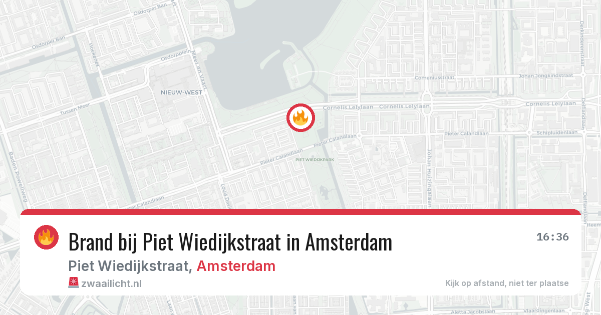Brand bij Piet Wiedijkstraat in Amsterdam — 1 apr 2026