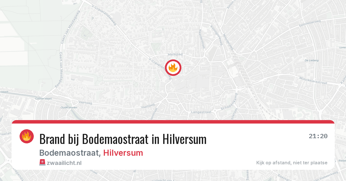 Brand bij Bodemaostraat in Hilversum — 25 jun 2026