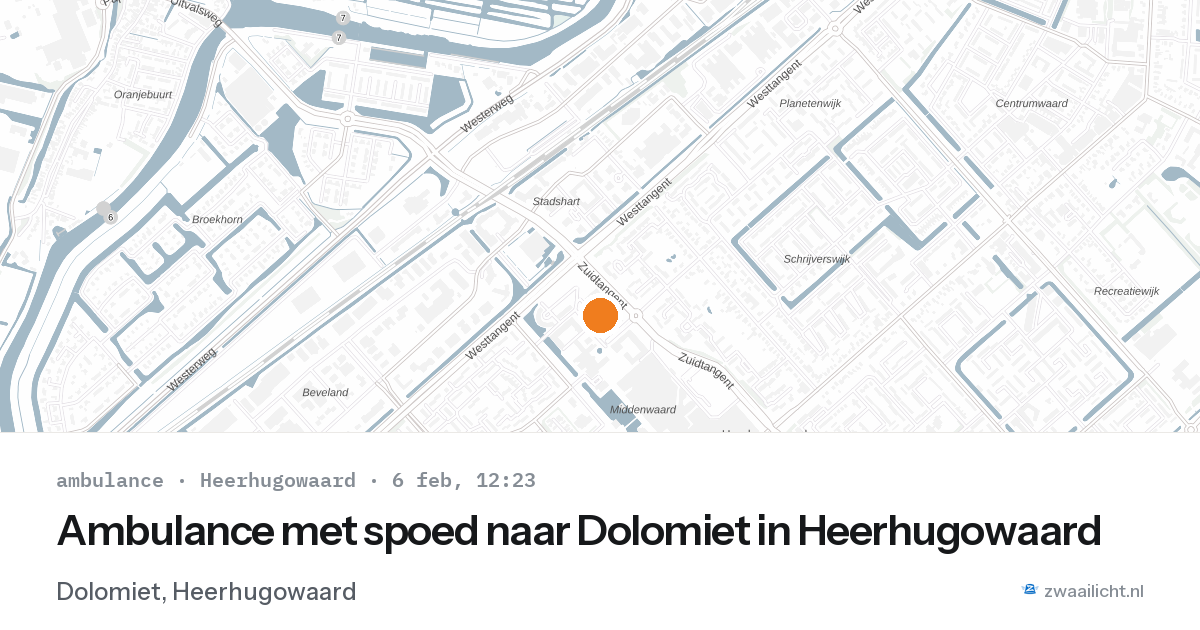 Ambulance met spoed naar Dolomiet in Heerhugowaard — 6 feb 2026