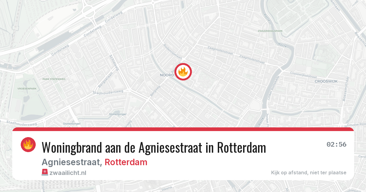 Woningbrand aan de Agniesestraat in Rotterdam — 10 mei 2026
