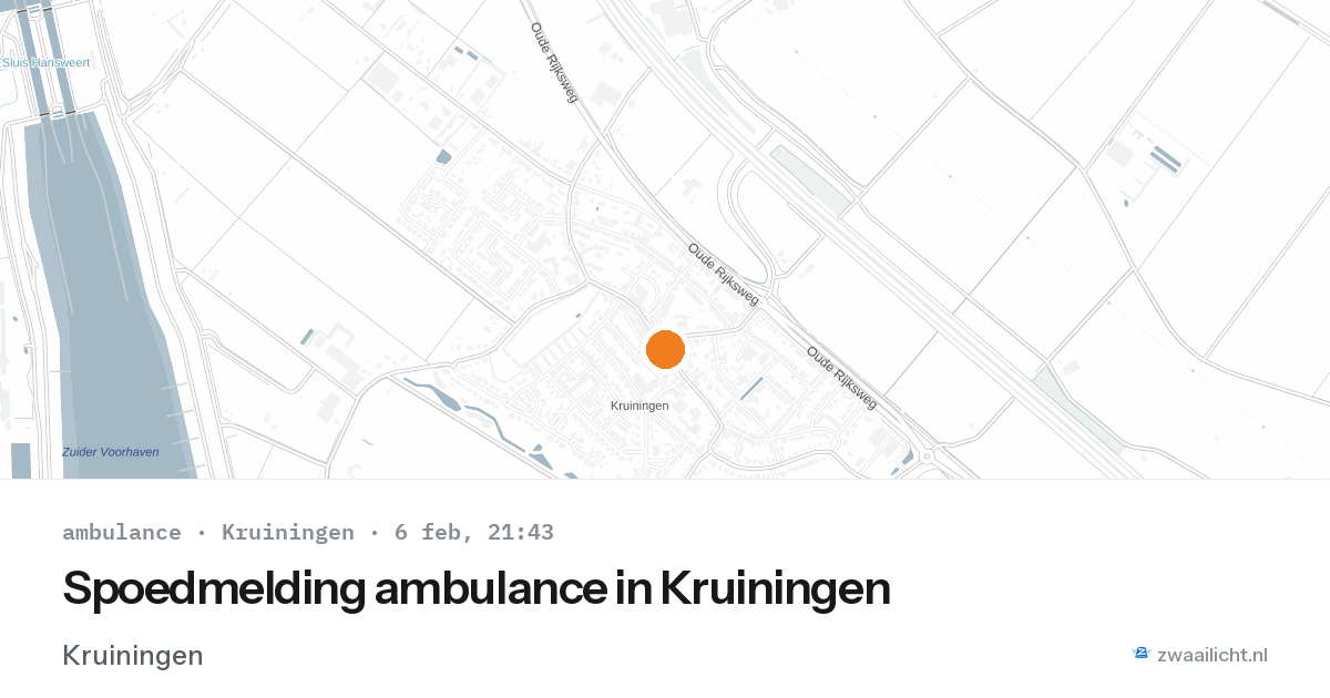 Spoedmelding ambulance in Kruiningen — 6 feb 2026