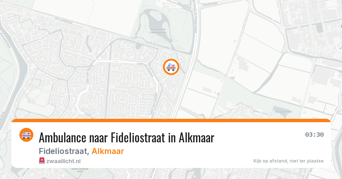 Ambulance naar Fideliostraat in Alkmaar — 5 aug 2026