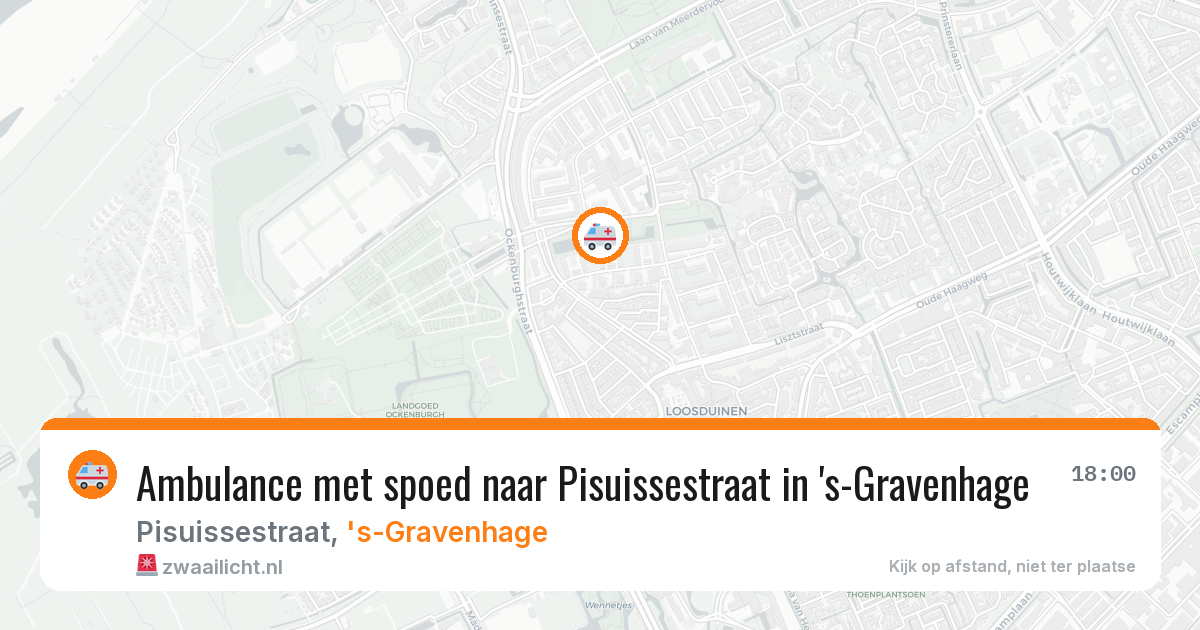 Ambulance met spoed naar Pisuissestraat in 's-Gravenhage — 4 jul 2026
