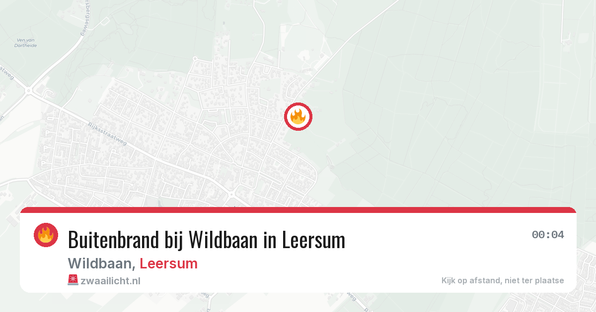 Buitenbrand bij Wildbaan in Leersum — 20 jul 2026