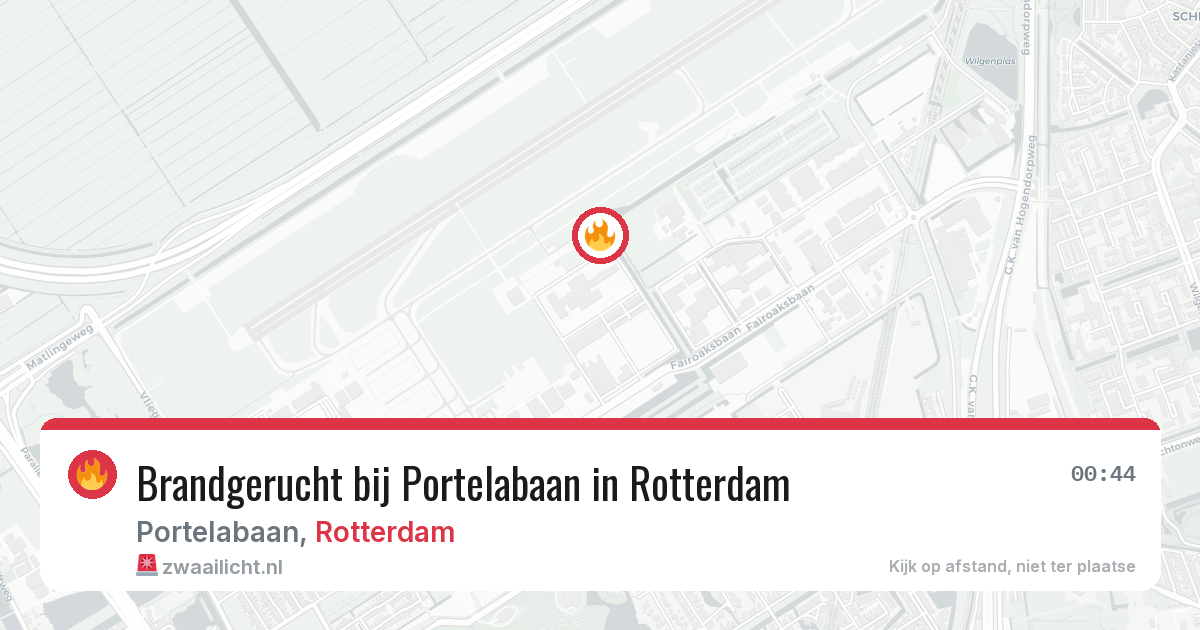 Brandgerucht bij Portelabaan in Rotterdam — 22 mrt 2026