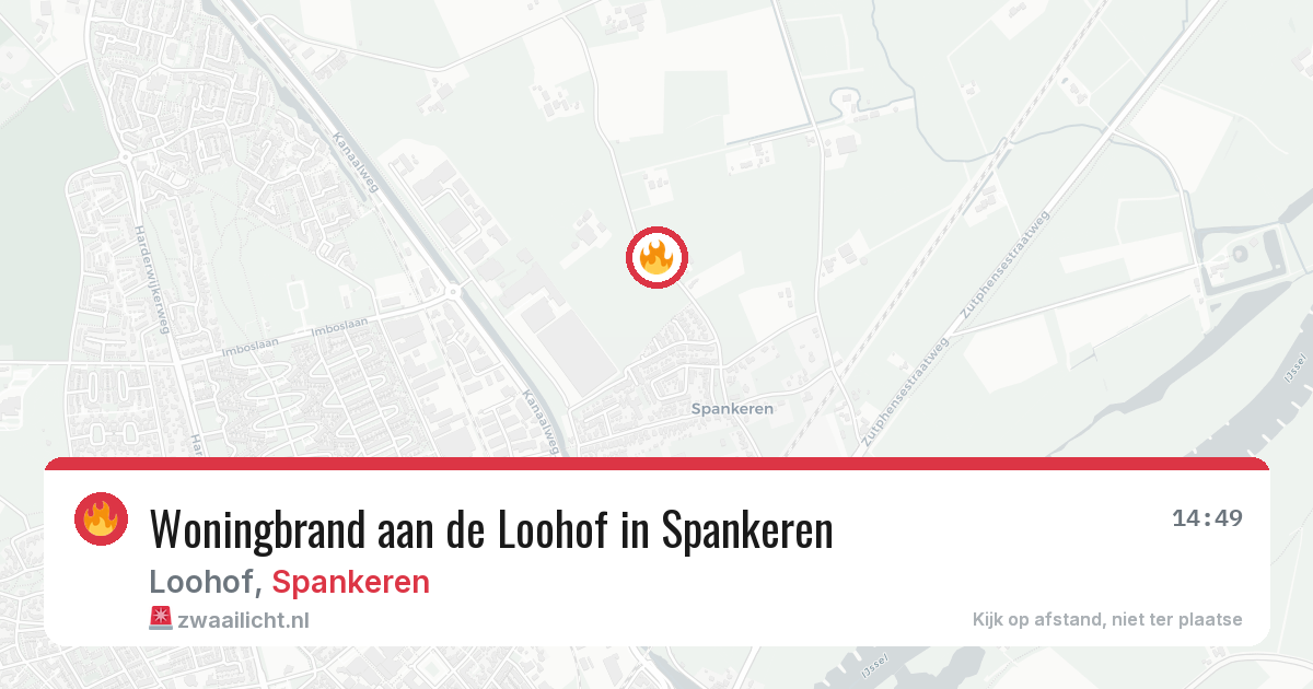Woningbrand aan de Loohof in Spankeren — 3 apr 2026