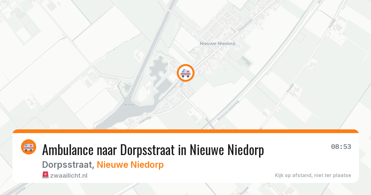 Ambulance naar Dorpsstraat in Nieuwe Niedorp — 22 jun 2026