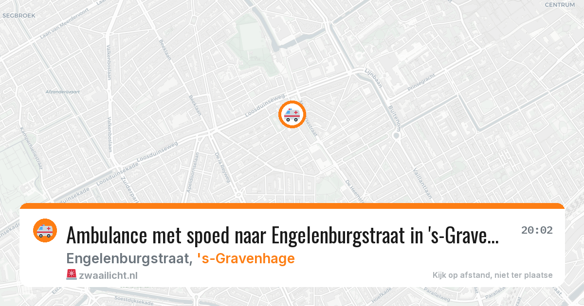 Ambulance met spoed naar Engelenburgstraat in 's-Gravenhage — 26 apr 2026