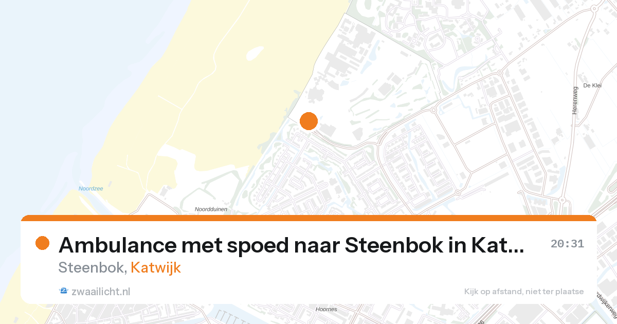 Ambulance met spoed naar Steenbok in Katwijk — 12 apr 2026