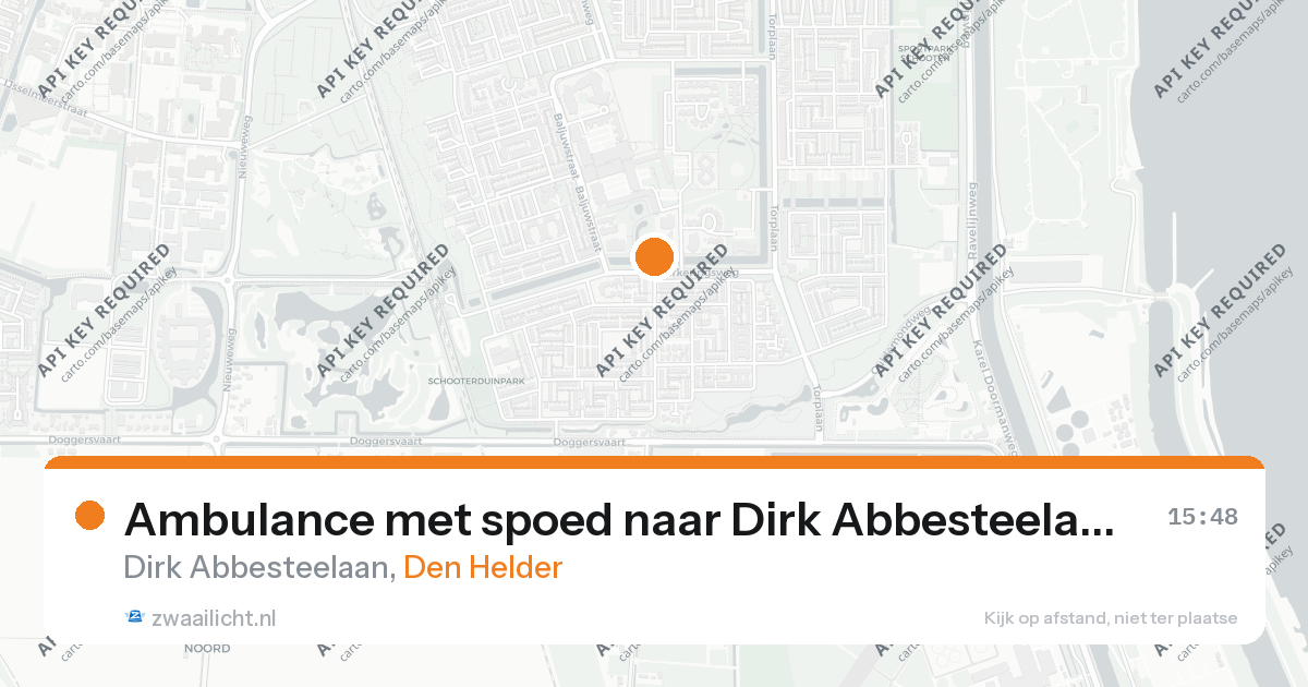 Ambulance met spoed naar Dirk Abbesteelaan in Den Helder — 26 aug 2026
