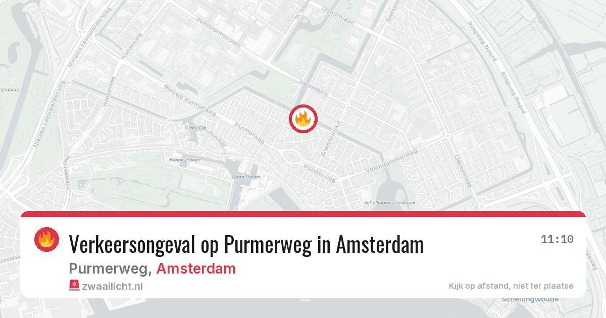 Verkeersongeval op Purmerweg in Amsterdam — 8 apr 2026