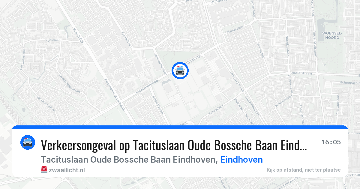 Verkeersongeval op Tacituslaan Oude Bossche Baan Eindhoven in Eindhoven — 20 jan 2026