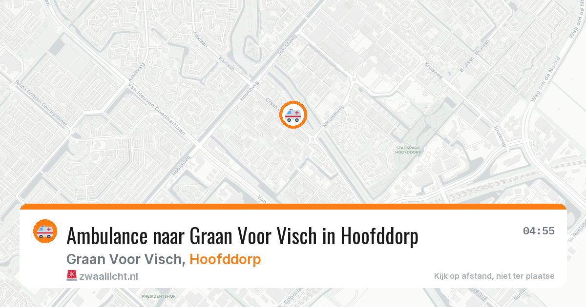 Ambulance naar Graan Voor Visch in Hoofddorp — 11 aug 2026