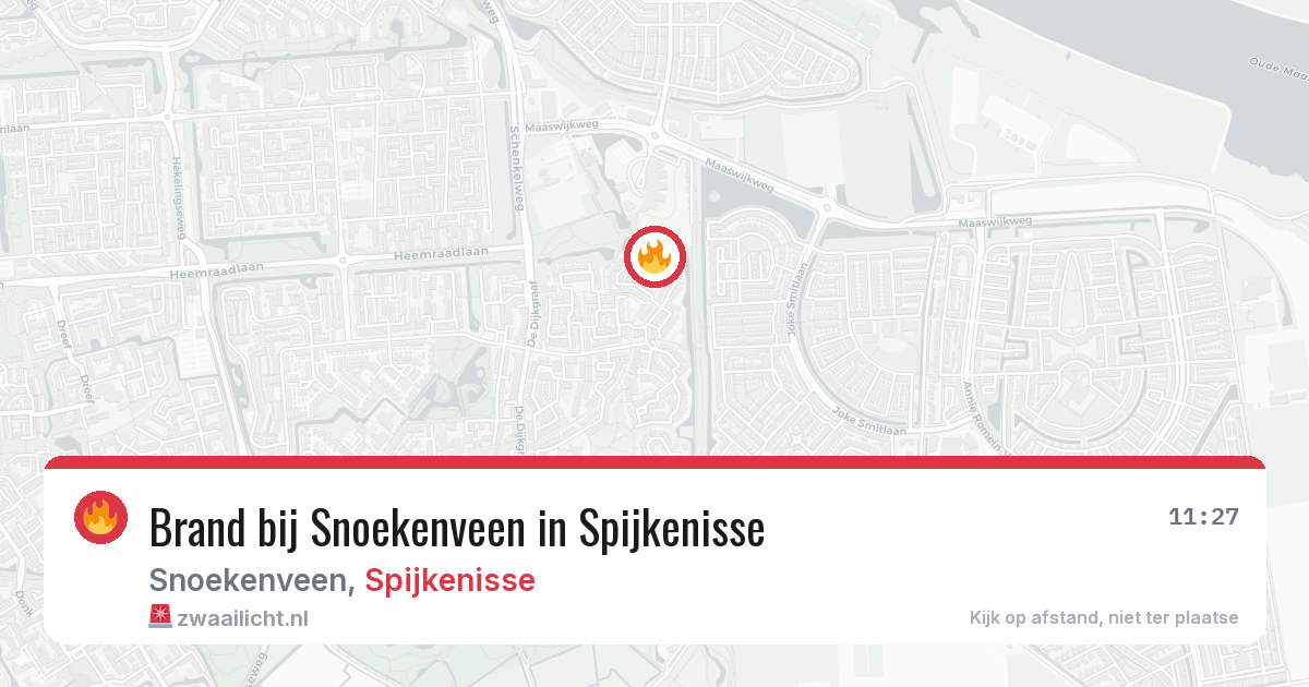 Brand bij Snoekenveen in Spijkenisse — 8 mei 2026