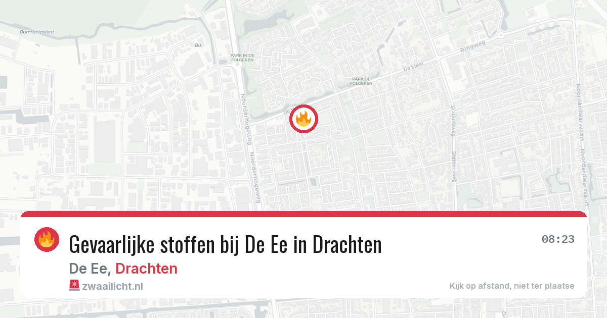 Gevaarlijke stoffen bij De Ee in Drachten — 28 jun 2026