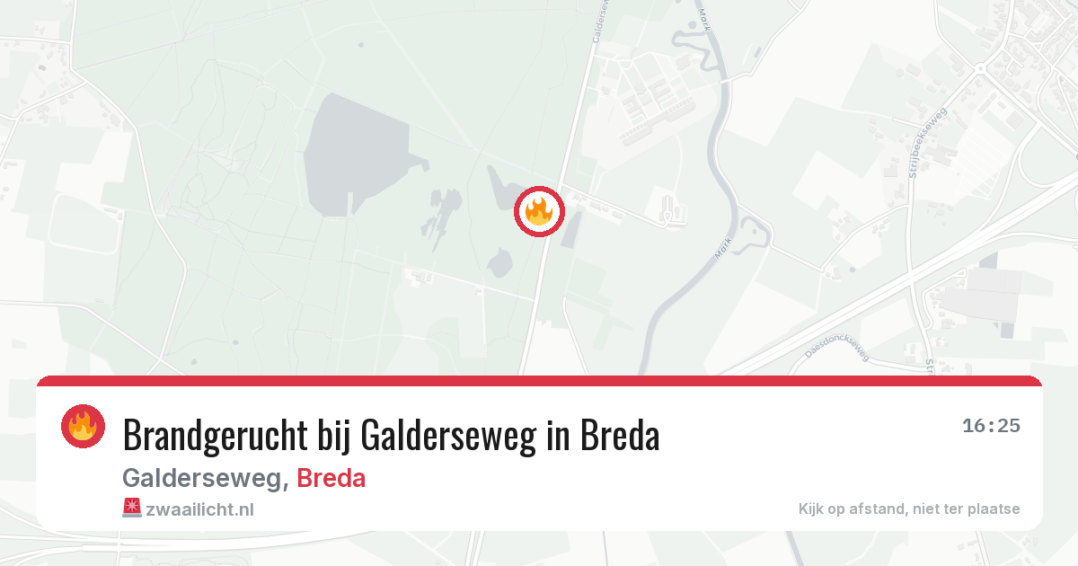 Brandgerucht bij Galderseweg in Breda — 17 jun 2026