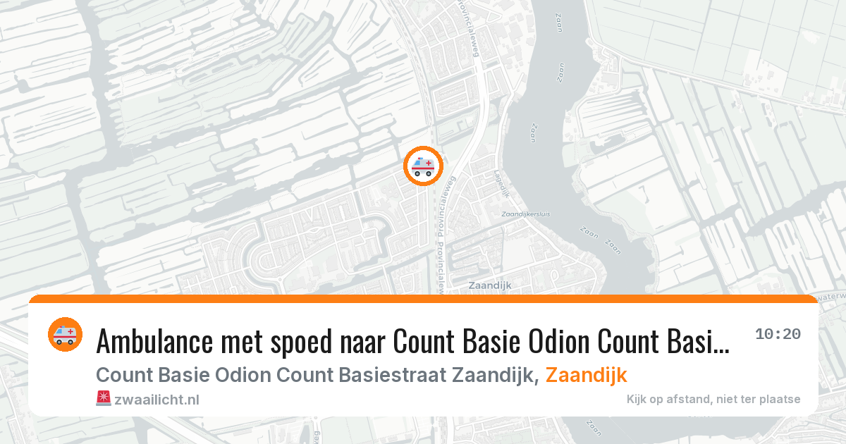 Ambulance met spoed naar Count Basie Odion Count Basiestraat Zaandijk in Zaandijk — 15 jul 2026