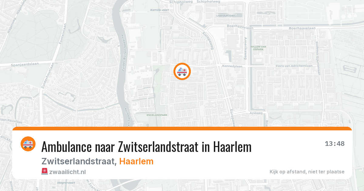 Ambulance naar Zwitserlandstraat in Haarlem — 6 mei 2026