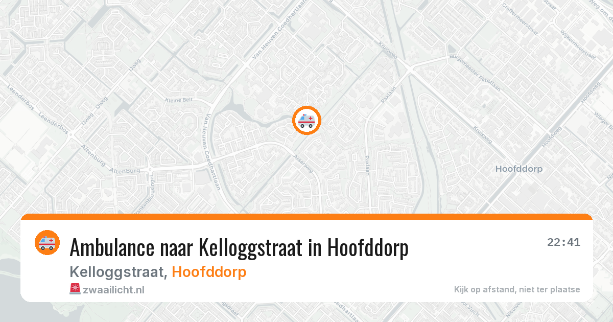 Ambulance naar Kelloggstraat in Hoofddorp — 28 jun 2026