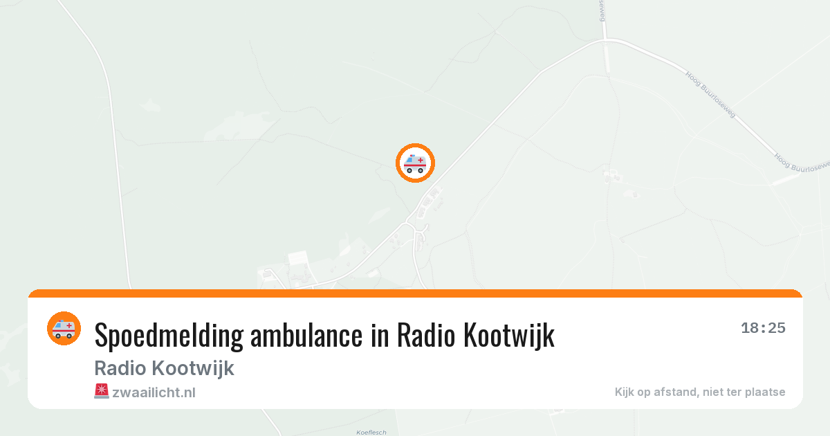 Spoedmelding ambulance in Radio Kootwijk — 19 jun 2026