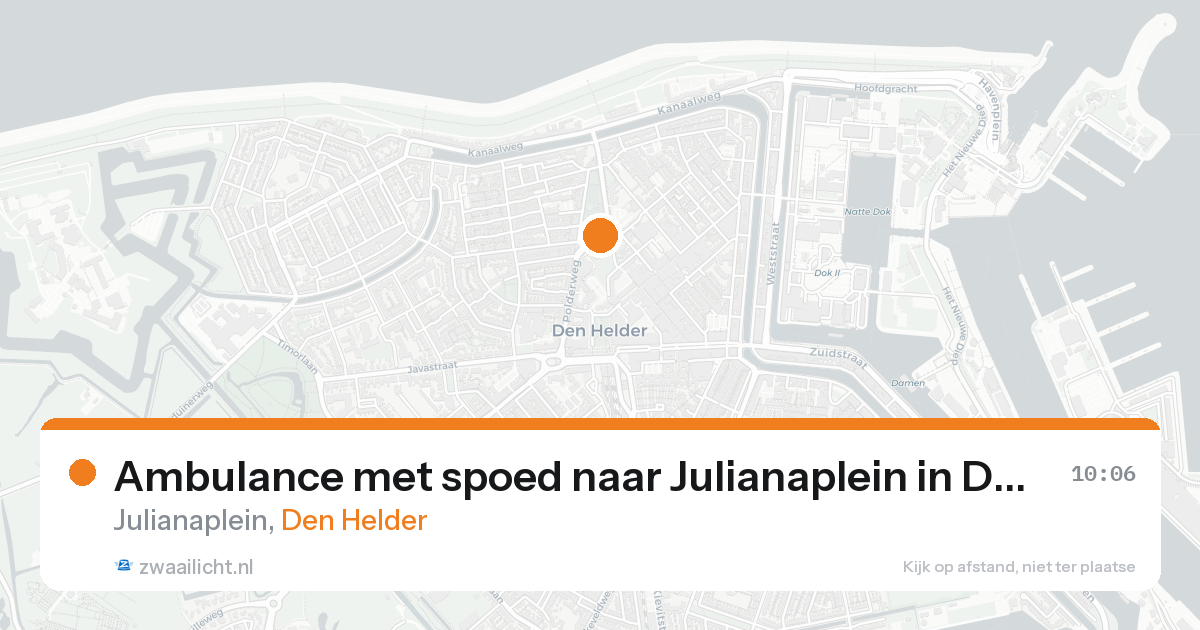 Ambulance met spoed naar Julianaplein in Den Helder — 23 mei 2026