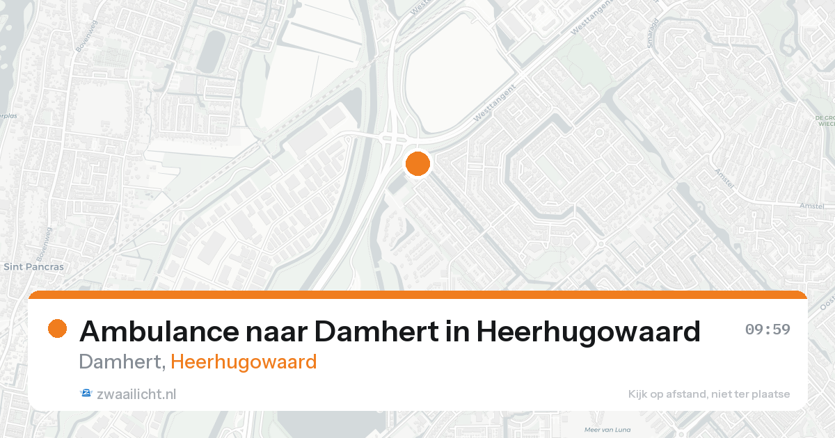 Ambulance naar Damhert in Heerhugowaard — 24 aug 2026