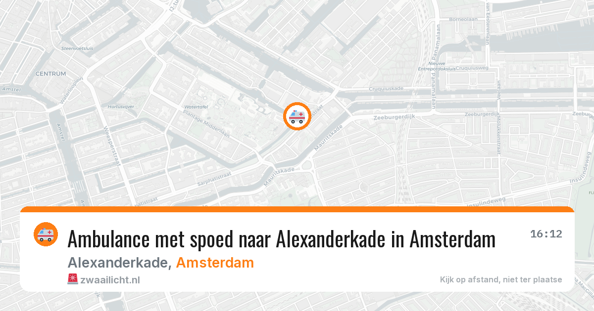 Ambulance met spoed naar Alexanderkade in Amsterdam — 26 jun 2026