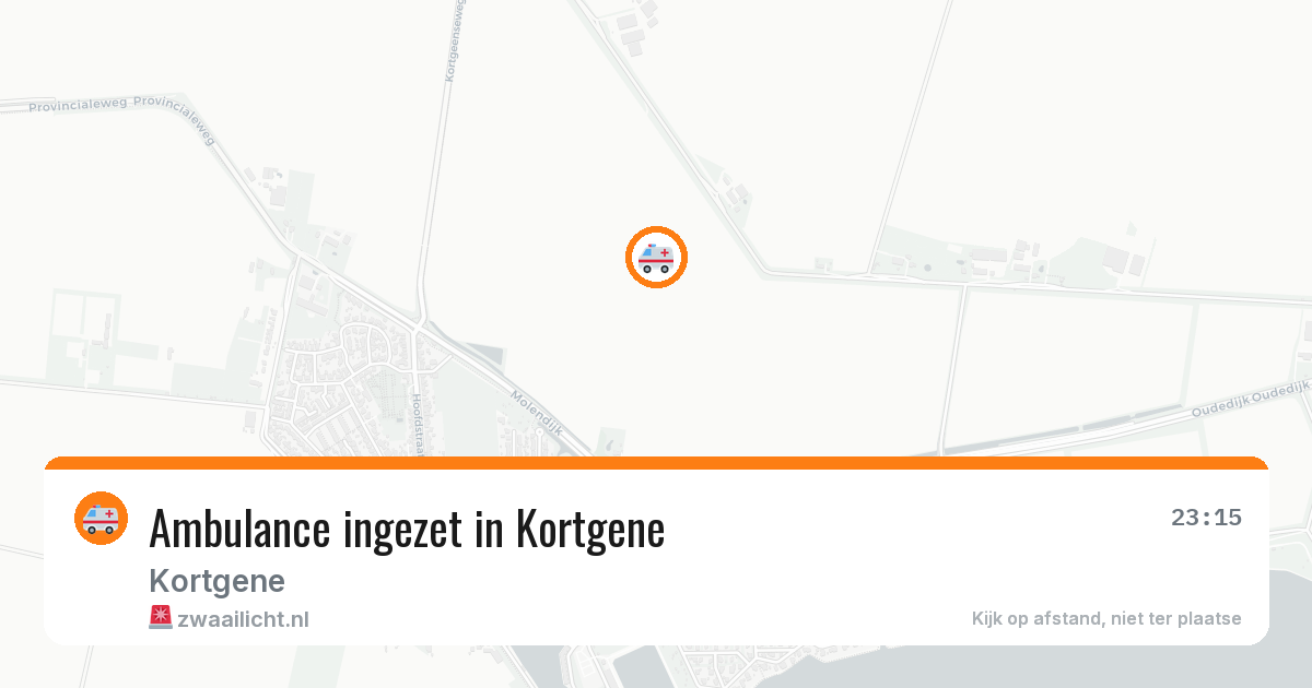 Ambulance ingezet in Kortgene — 12 aug 2026