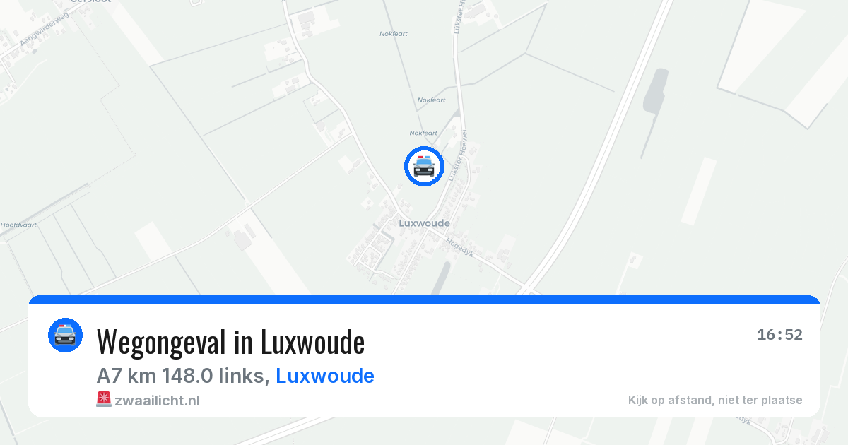 Wegongeval in Luxwoude — 12 jun 2026