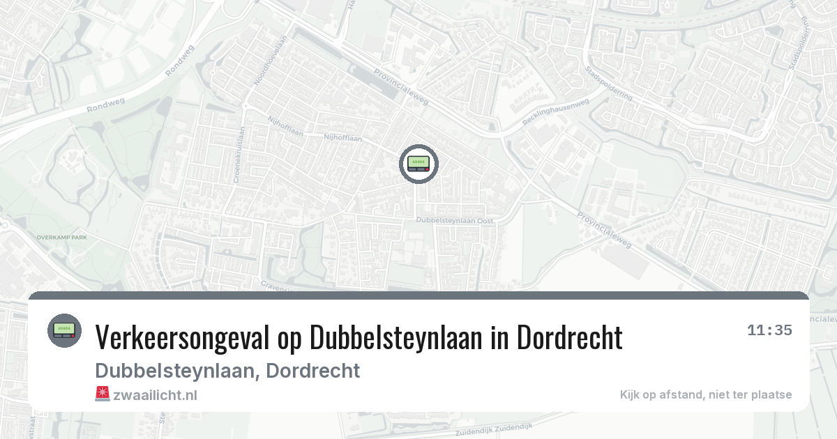 Verkeersongeval op Dubbelsteynlaan in Dordrecht — 1 mrt 2026