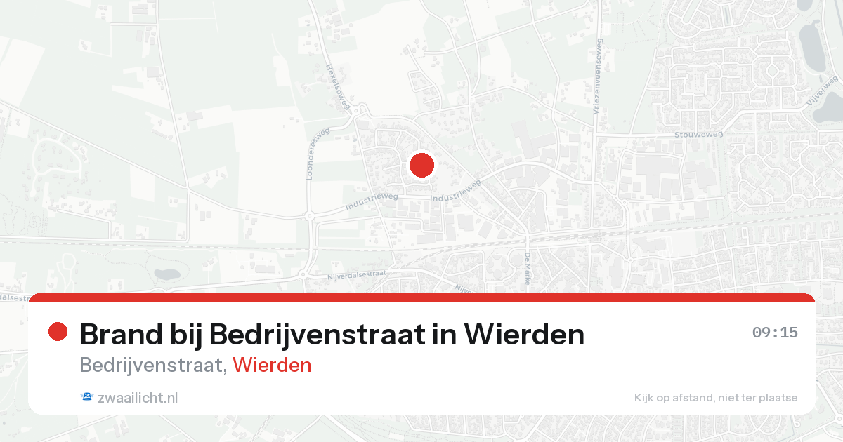 Brand bij Bedrijvenstraat in Wierden — 13 aug 2026