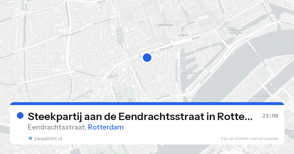 Steekpartij aan de Eendrachtsstraat in Rotterdam — 22 aug 2026