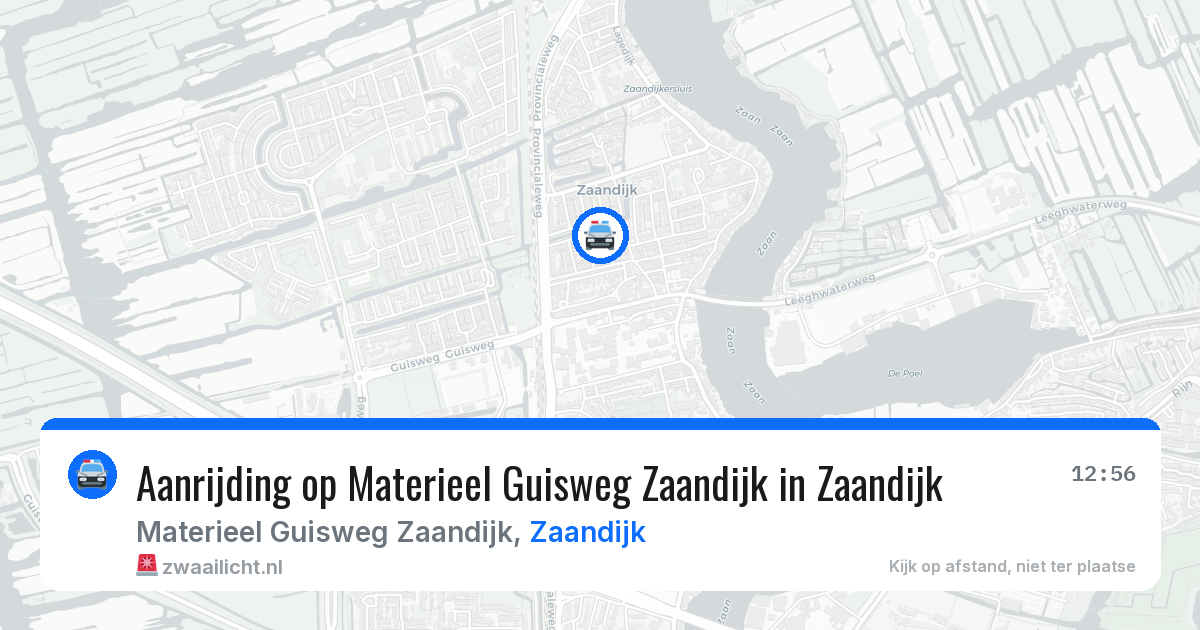 Aanrijding op Materieel Guisweg Zaandijk in Zaandijk — 1 jun 2026