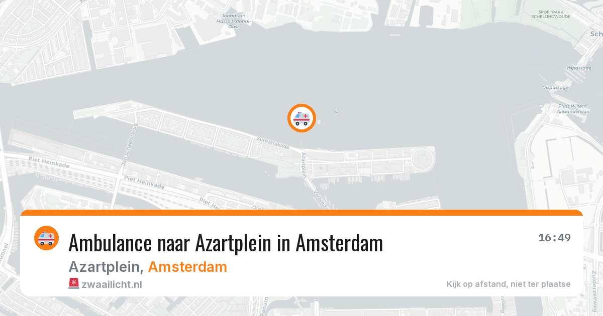 Ambulance naar Azartplein in Amsterdam — 10 aug 2026