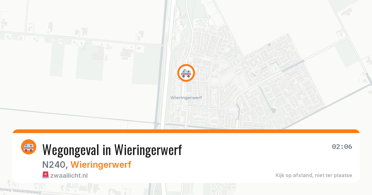 Wegongeval in Wieringerwerf — 15 mrt 2026