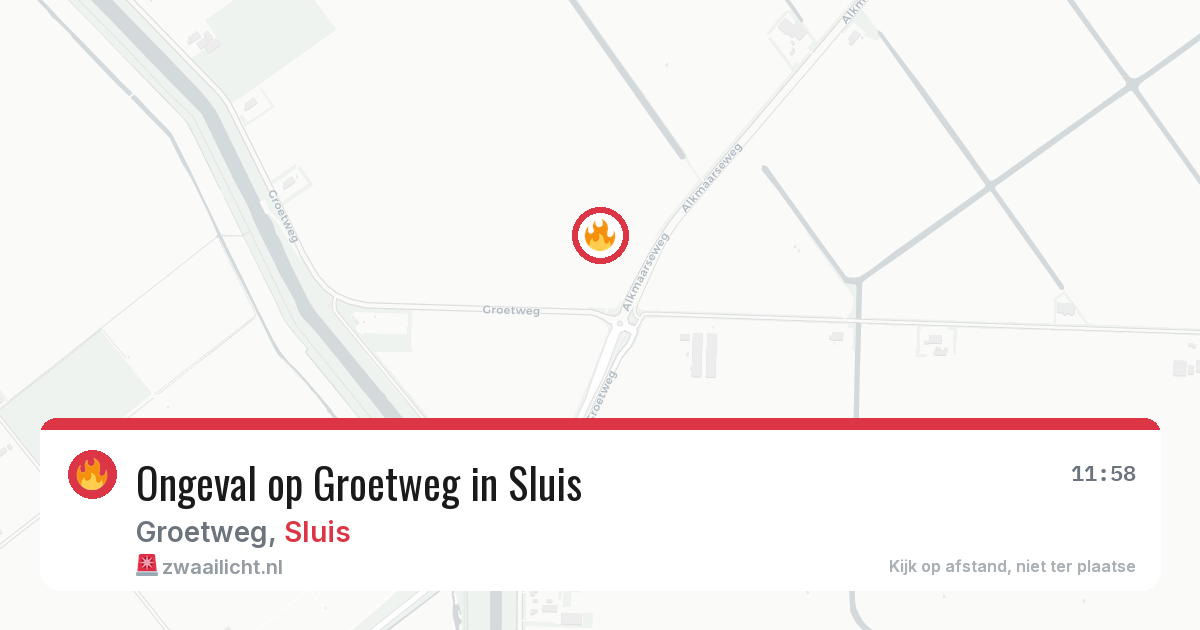 Ongeval op Groetweg in Sluis — 8 jul 2026