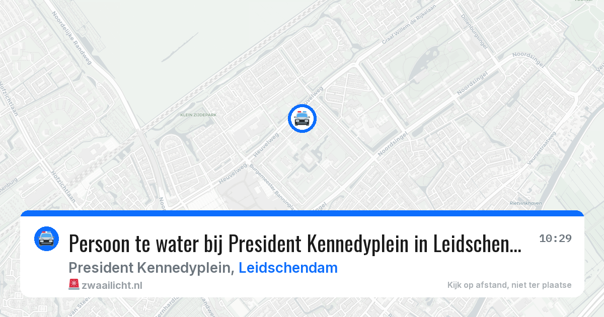 Persoon te water bij President Kennedyplein in Leidschendam — 6 jun 2026