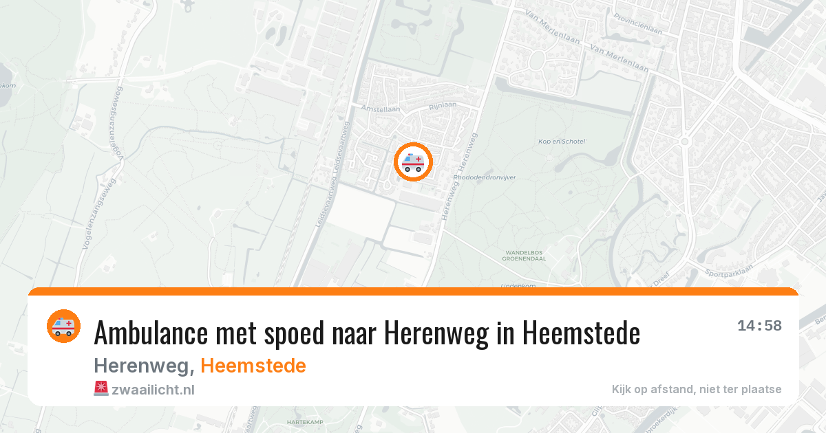 Ambulance met spoed naar Herenweg in Heemstede — 8 apr 2026