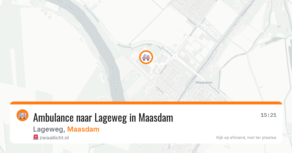 Ambulance naar Lageweg in Maasdam — 20 apr 2026
